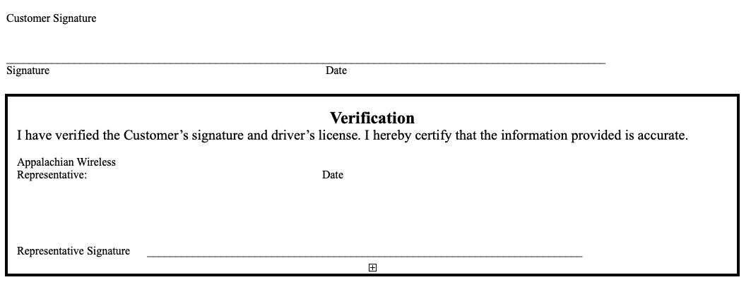 Postpaid Service Agreement